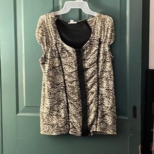 Fashion Bug Black Sleeveless Blouse, Size L, NWT.